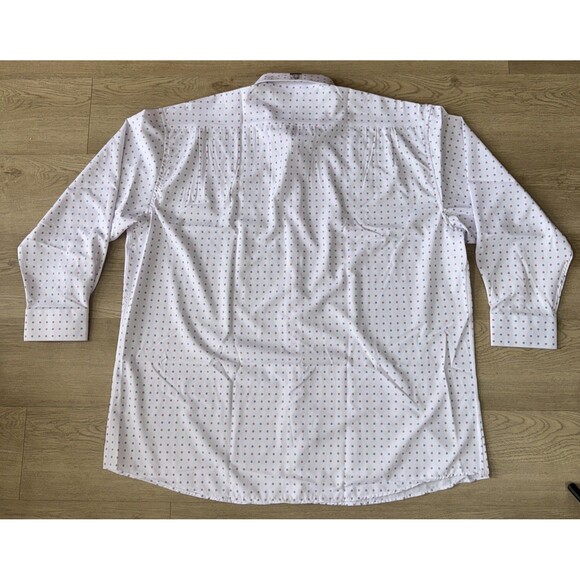 Shaquille O'Neal 2XLG Big Fit Cooling Dress Shirt 18.5 34/35 2XL White Stretch - Picture 7 of 8
